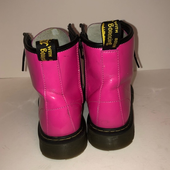 Dr. Doc Martens Delaney Pink Patent Leather Boot Size 5 Euro 36 - Picture 4 of 9